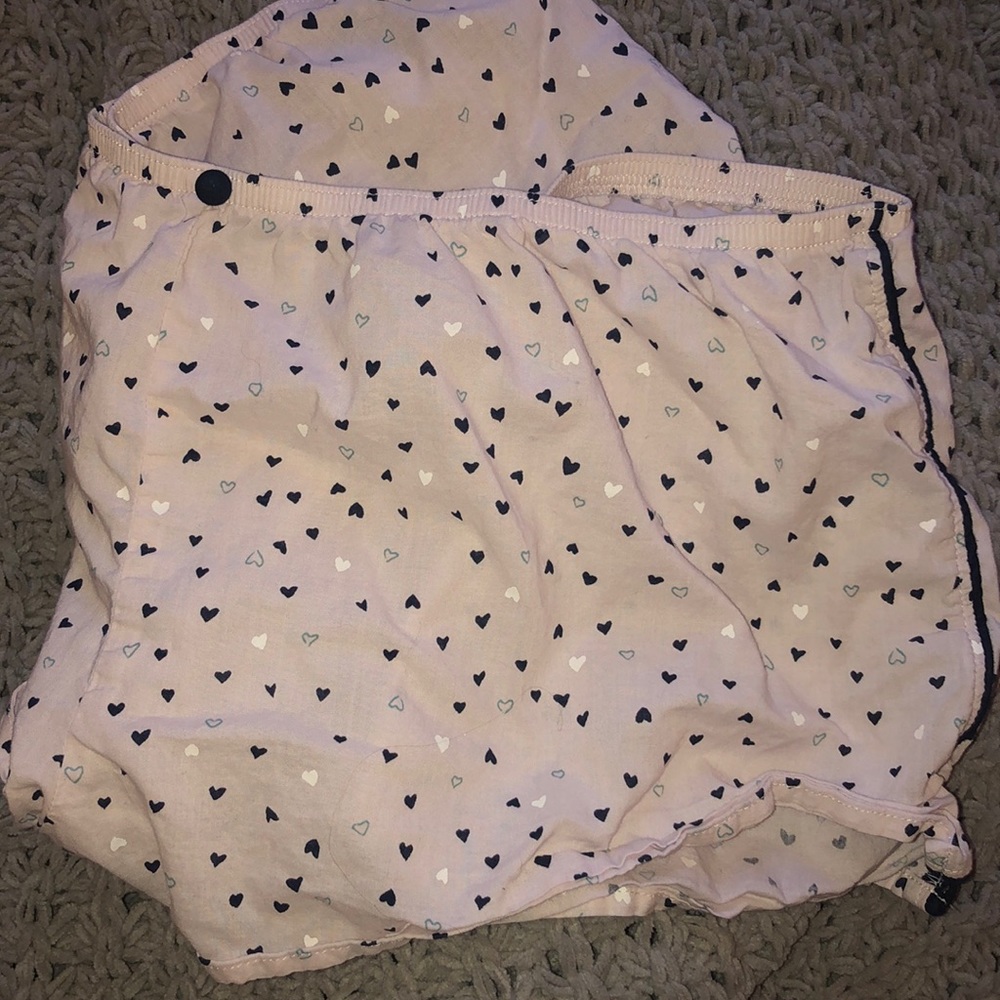 Pink & navy VS heart sleep shorts